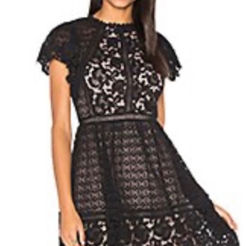 Hugo Boss Black Lace Midi Dress